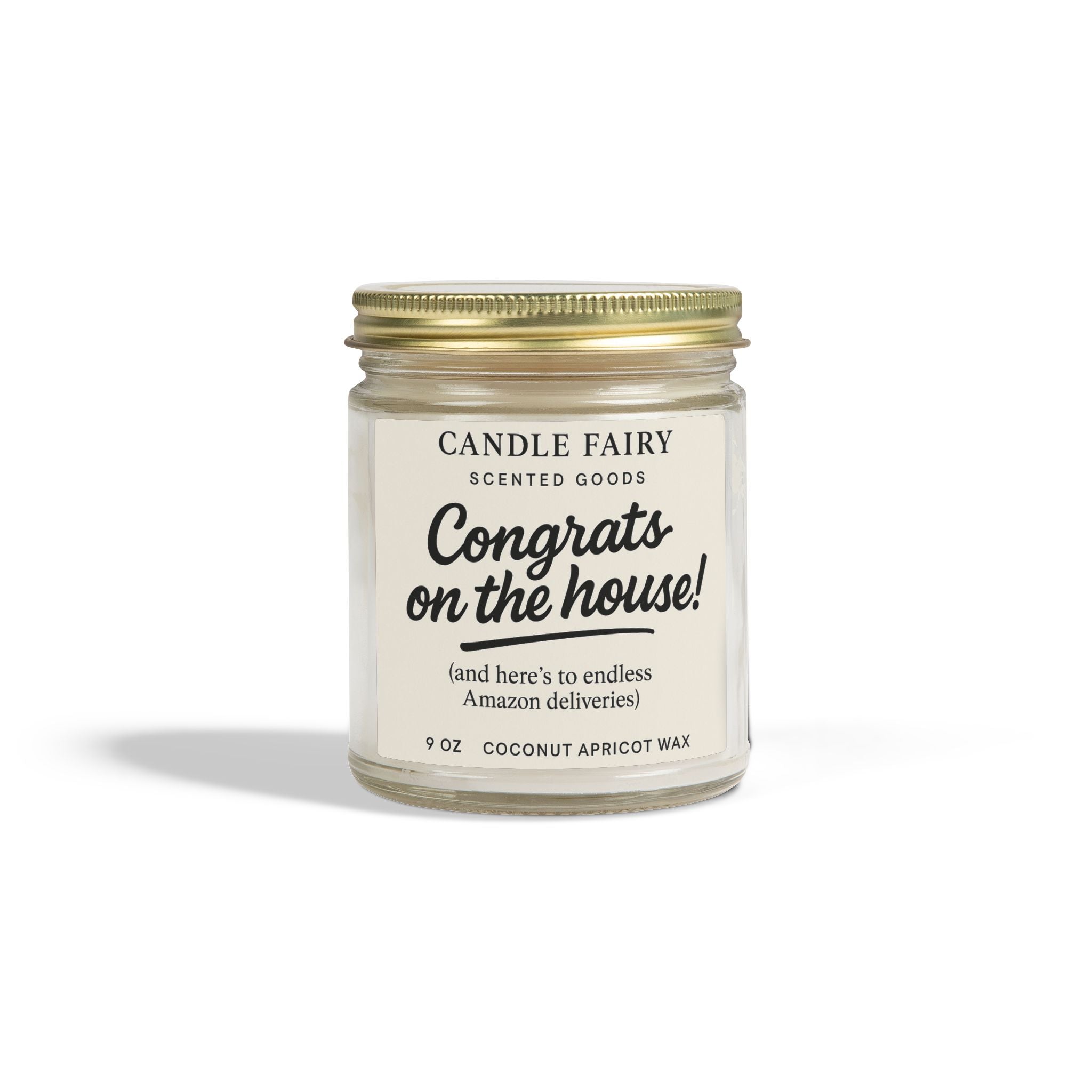 New Home Scented Candle — Coconut Apricot Wax ( 9oz)