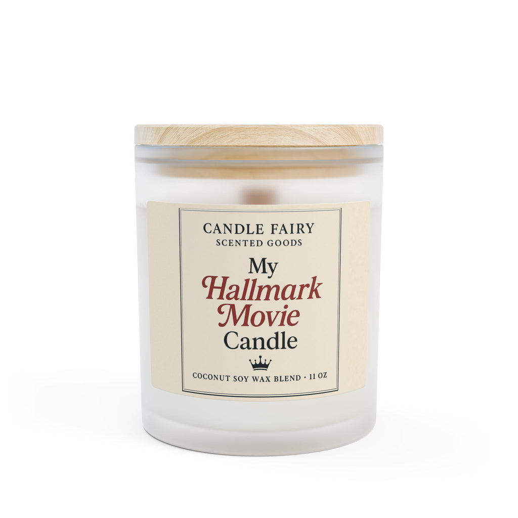 "My Hallmark Movie"Candle, Frosted Glass Candle, 11oz Coconut Soy Blend Wax Candle - Unique Gift Idea, Home Decor, Relaxation Candle, Aromatherapy