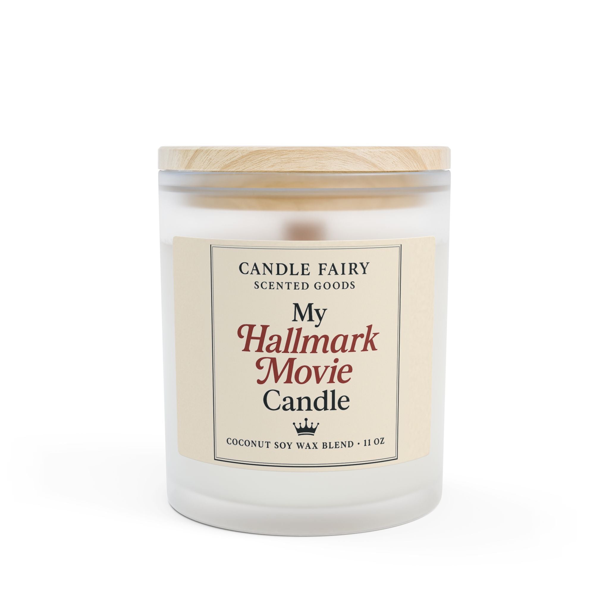 "My Hallmark Movie"Candle, Frosted Glass Candle, 11oz Coconut Soy Blend Wax Candle - Unique Gift Idea, Home Decor, Relaxation Candle, Aromatherapy