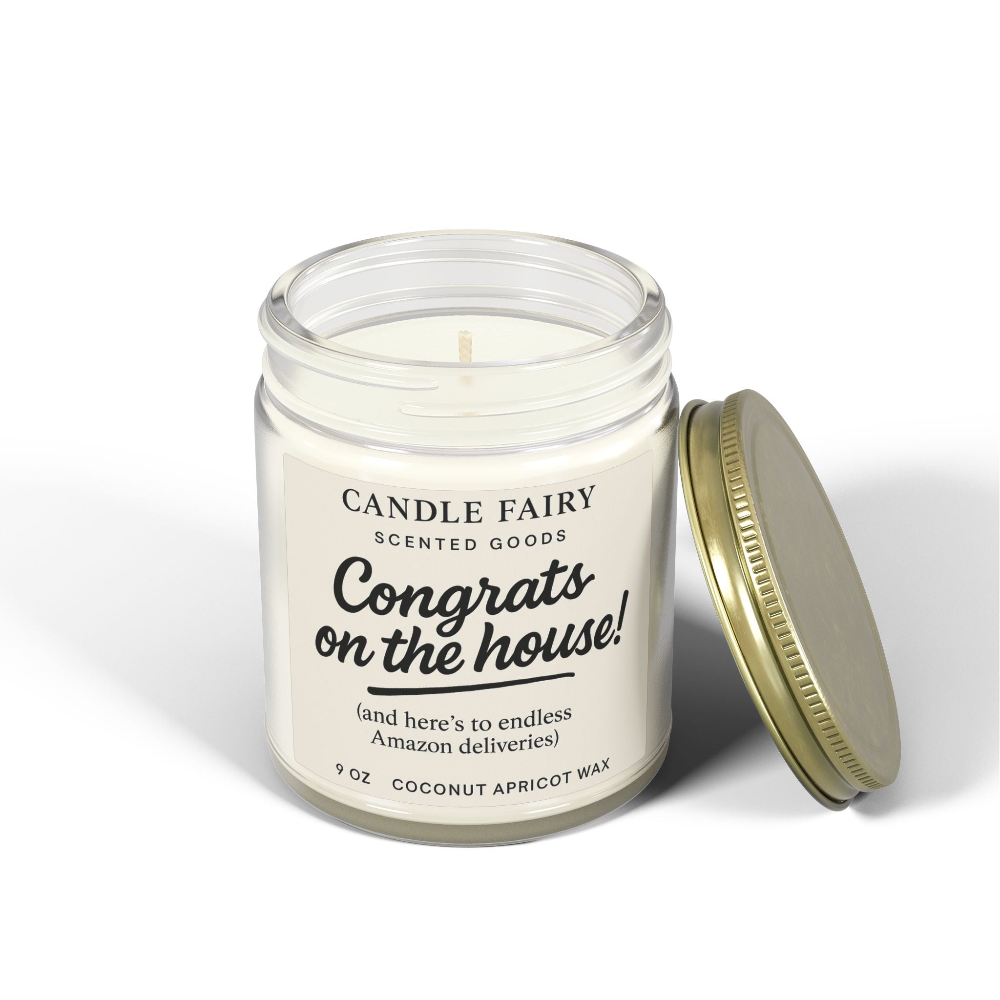 New Home Scented Candle — Coconut Apricot Wax ( 9oz)