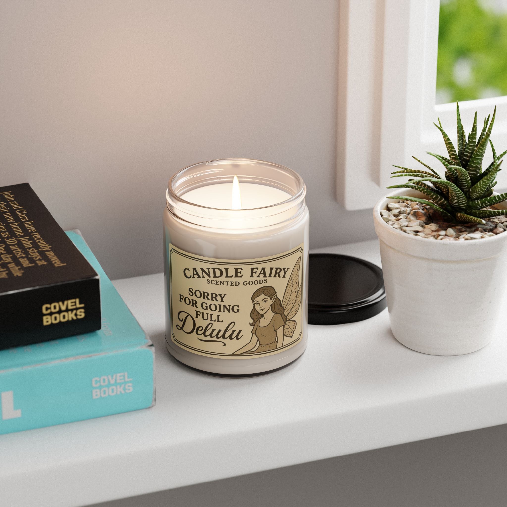 Soy Candle — "Candle Fairy: Sorry for Going Full Delulu" Scented 9oz