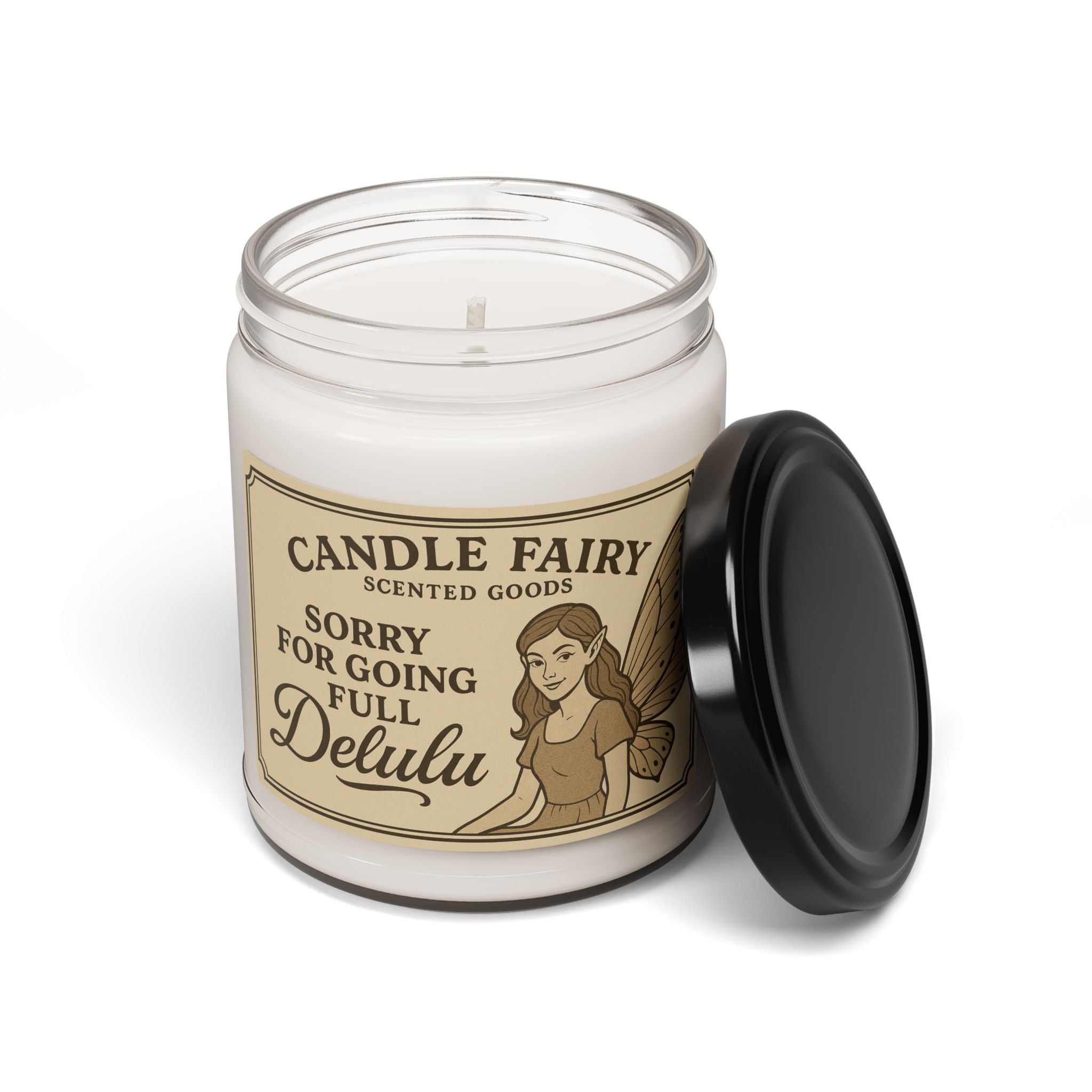 Soy Candle — "Candle Fairy: Sorry for Going Full Delulu" Scented 9oz