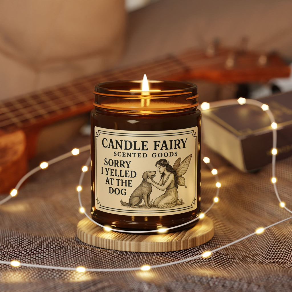 Sorry I Yelled at the Dog Soy Candle — Amber Jar Scented Candle