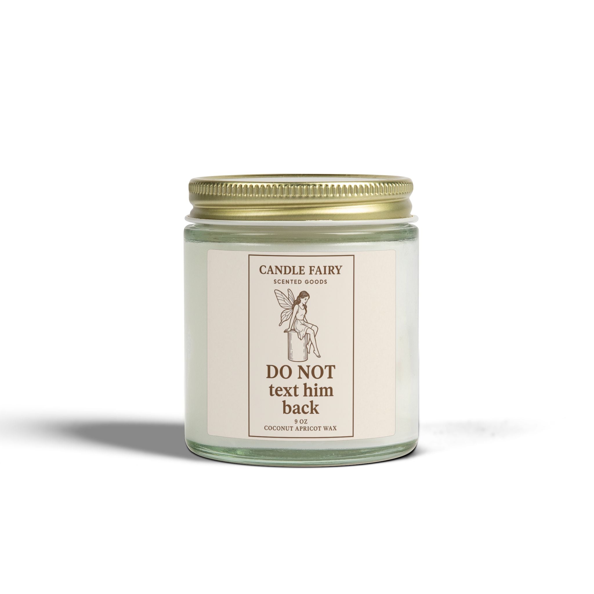Do Not Text Him Back Scented Candle — Coconut Apricot Wax (9oz)