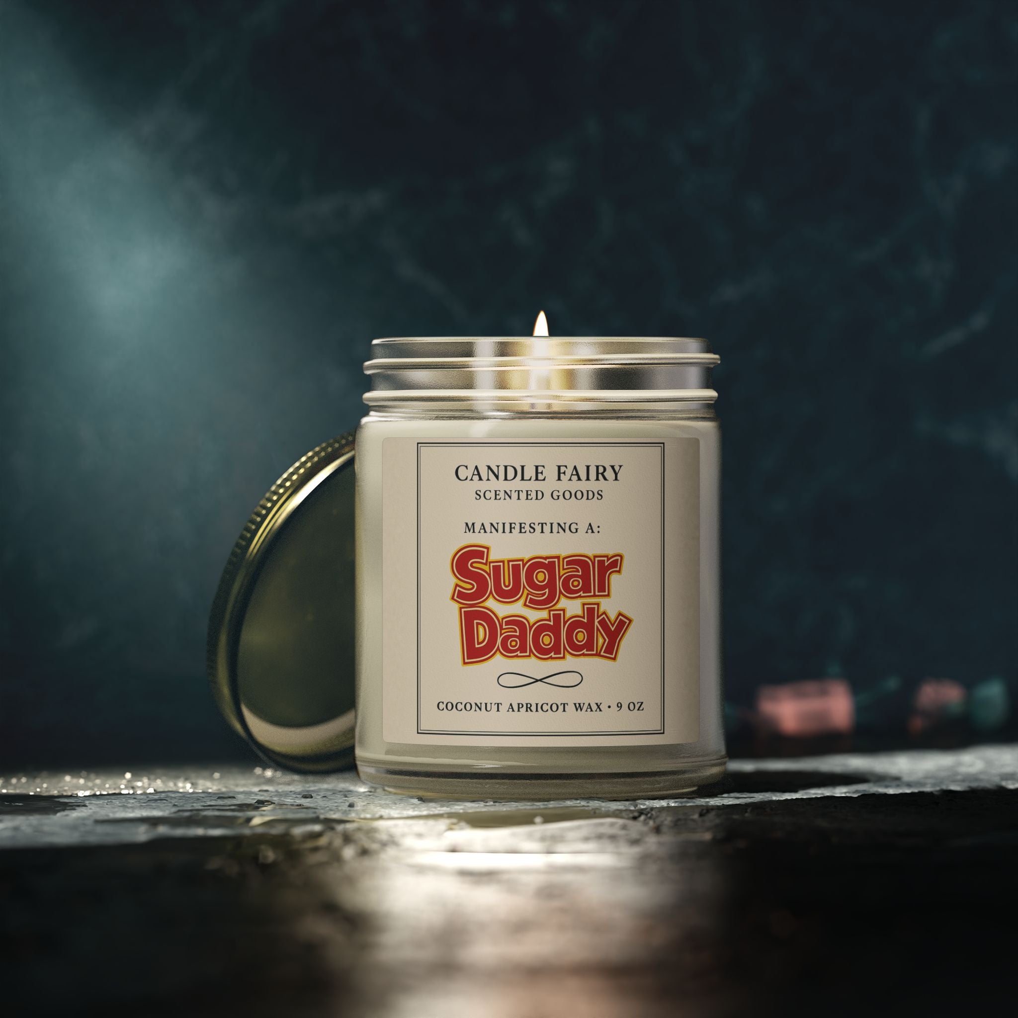 Sugar Daddy Scented Candle — Coconut Apricot Wax (9oz)