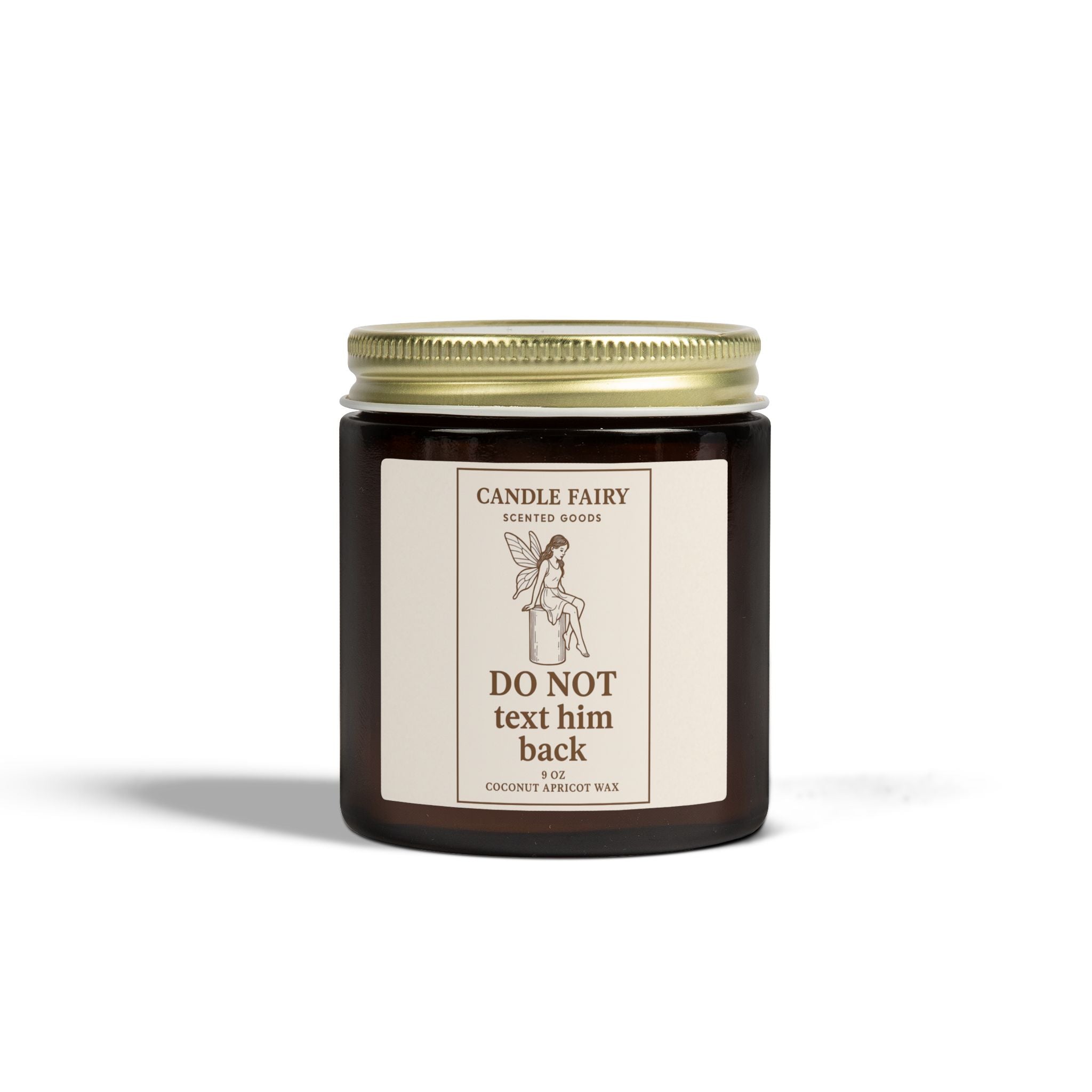 Do Not Text Him Back Scented Candle — Coconut Apricot Wax (9oz)