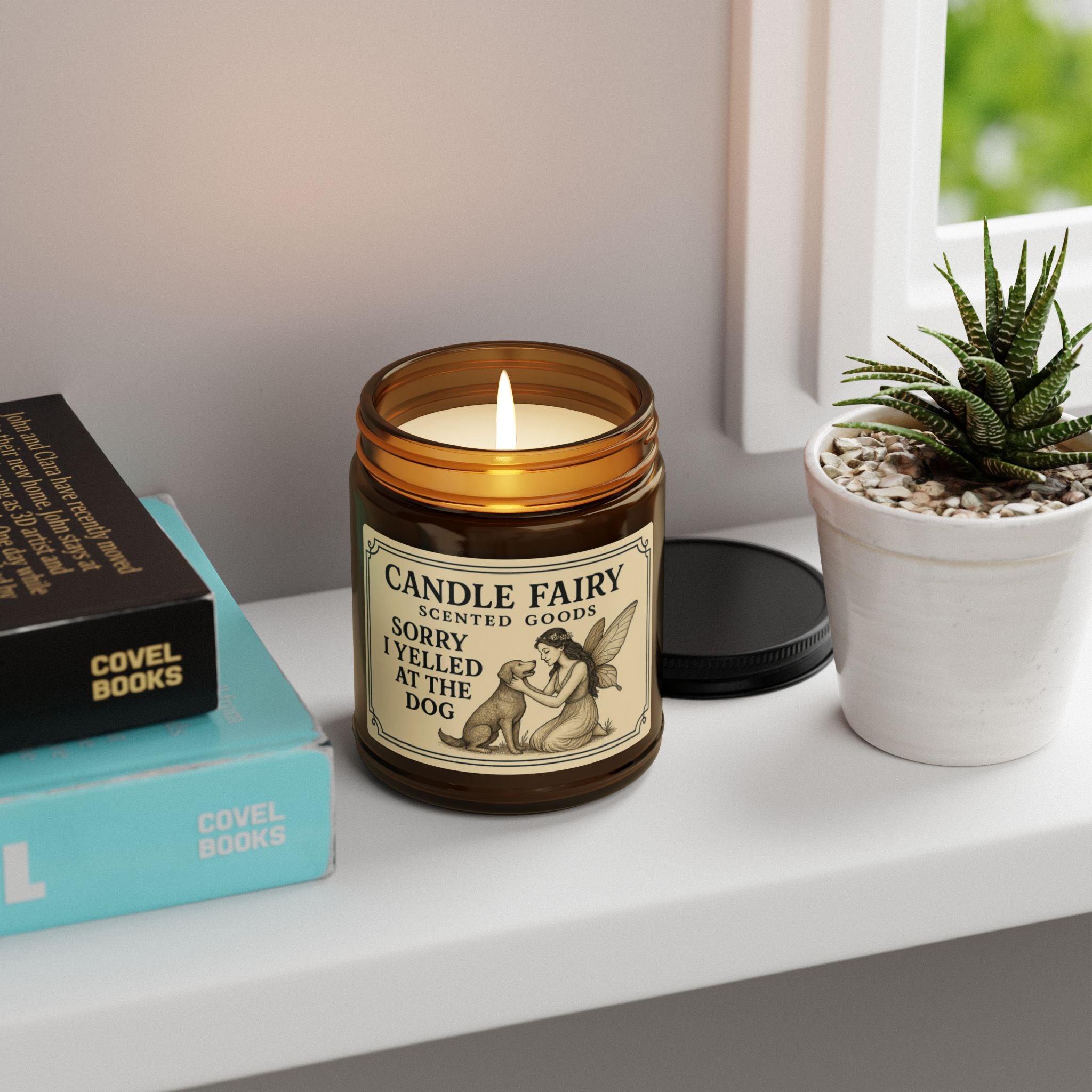 Sorry I Yelled at the Dog Soy Candle — Amber Jar Scented Candle