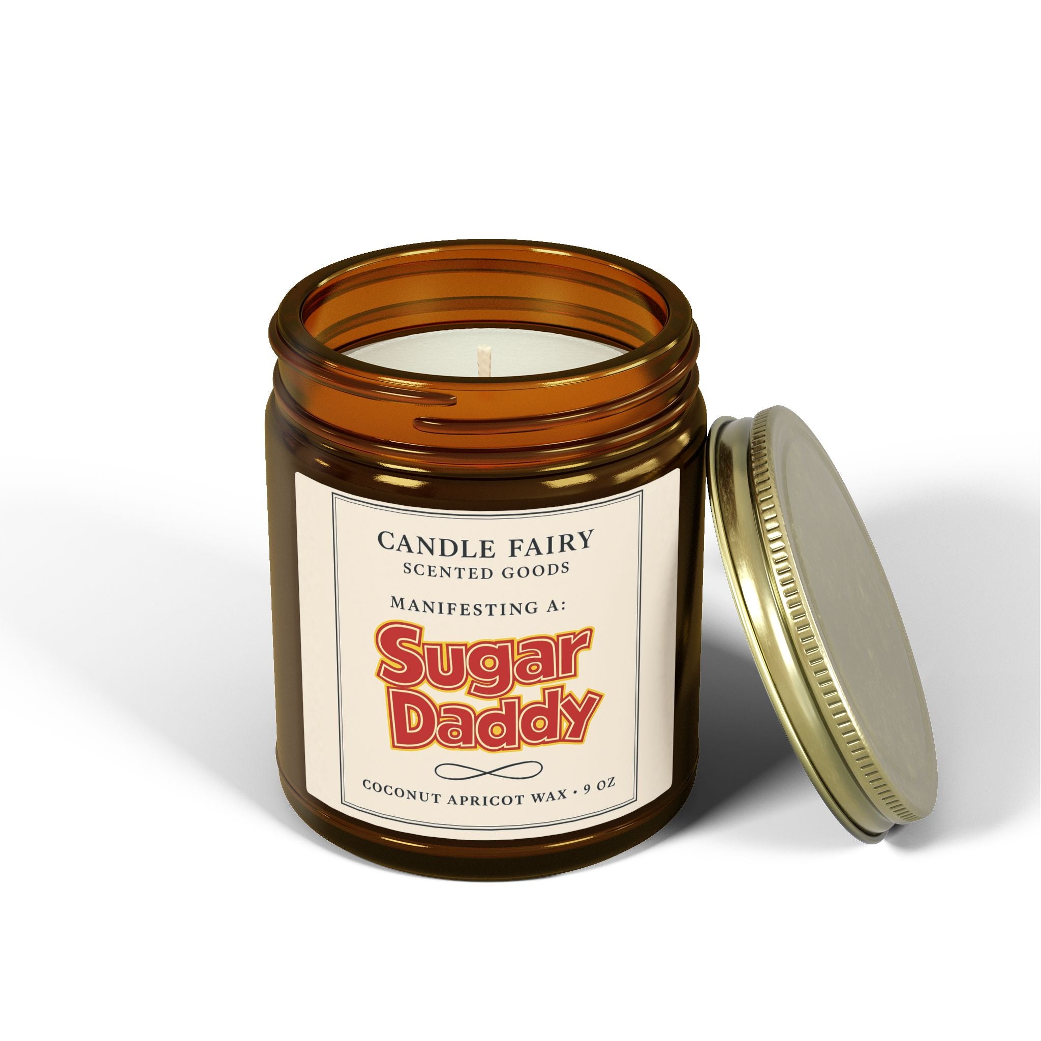 Sugar Daddy Scented Candle — Coconut Apricot Wax (9oz)