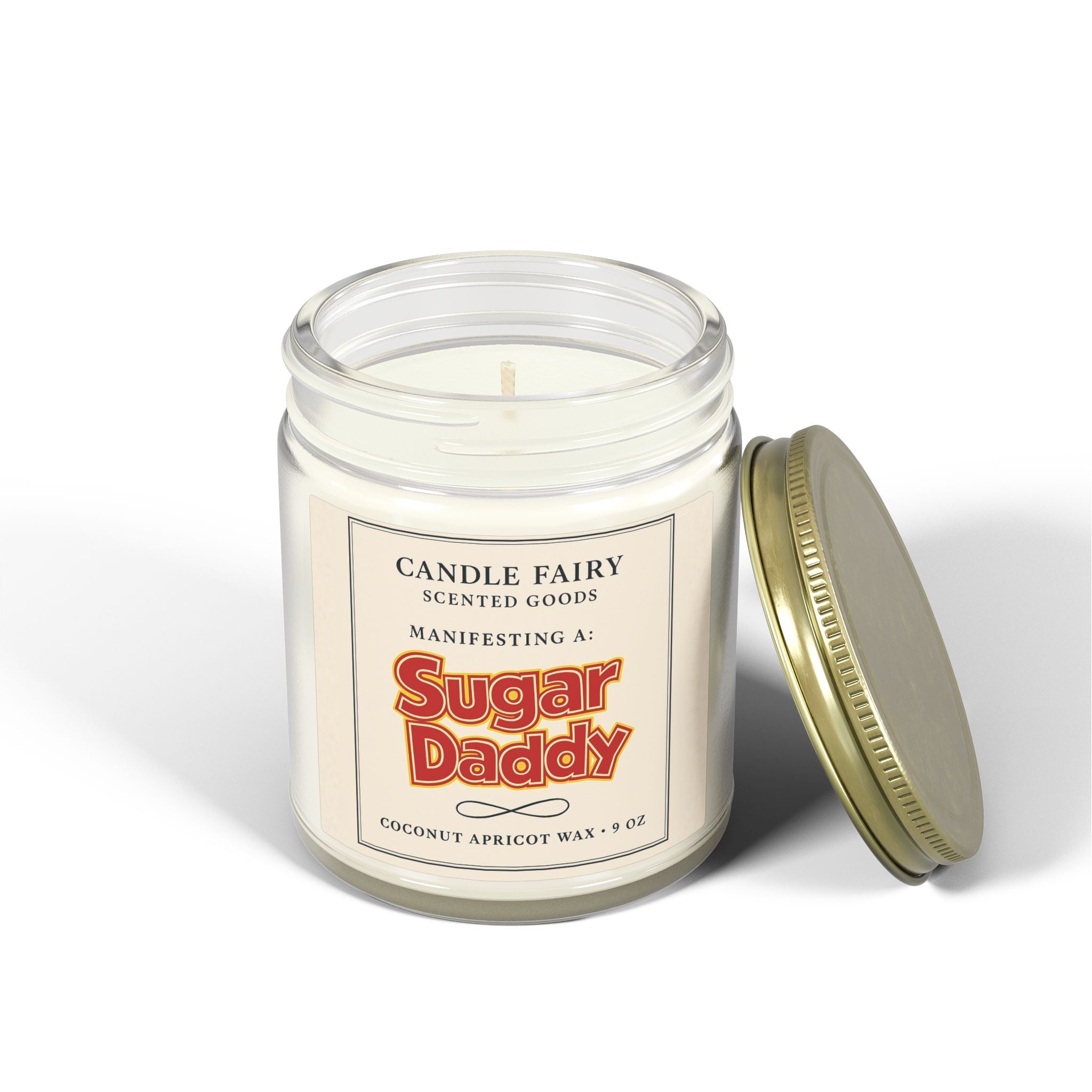 Sugar Daddy Scented Candle — Coconut Apricot Wax (9oz)
